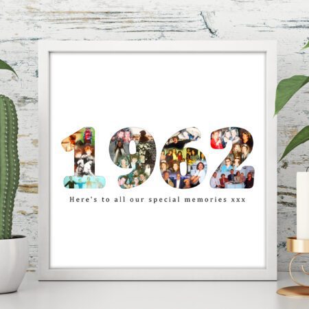 1962 birthday photo collage gift