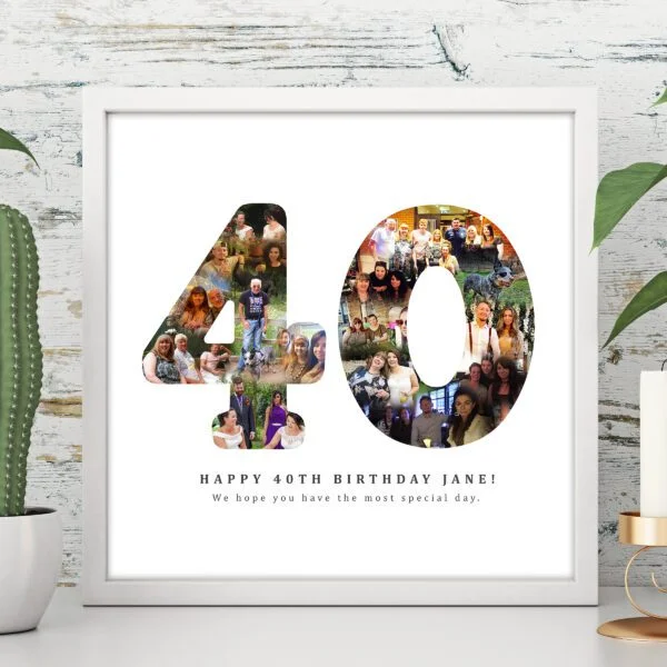 40th birthday photo collage gift