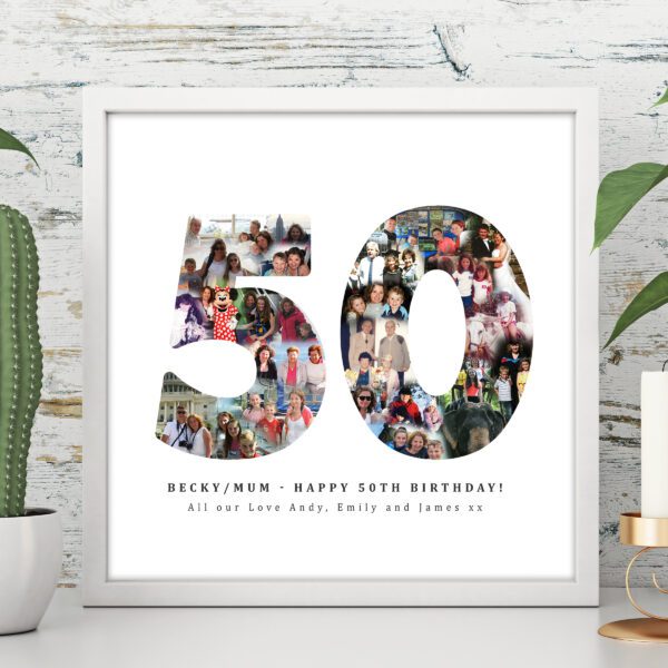 50th photo collage print