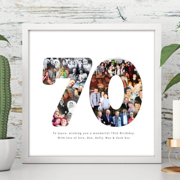 70th birthday photo collage gift