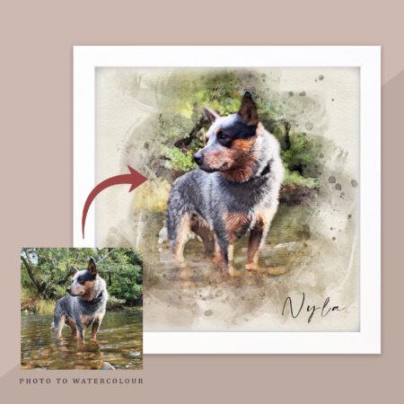 dog watercolour print
