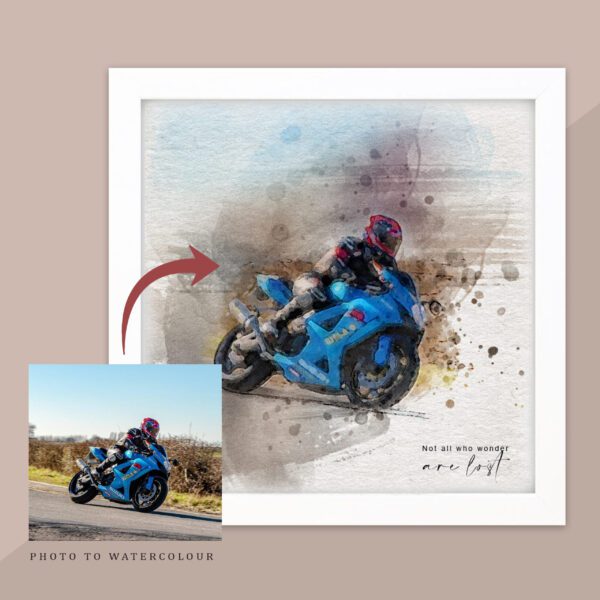 motorbike watercolour print