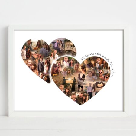 heart photo collage