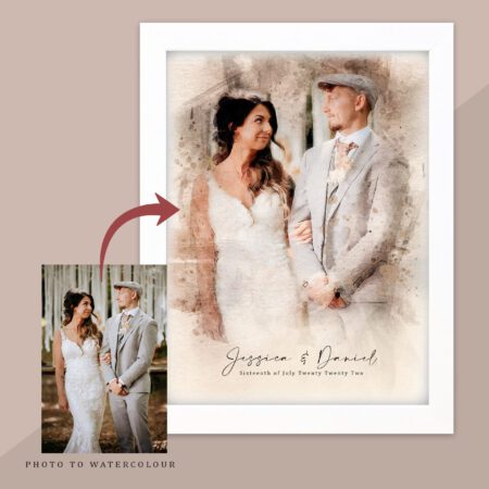 wedding anniversary Watercolour print